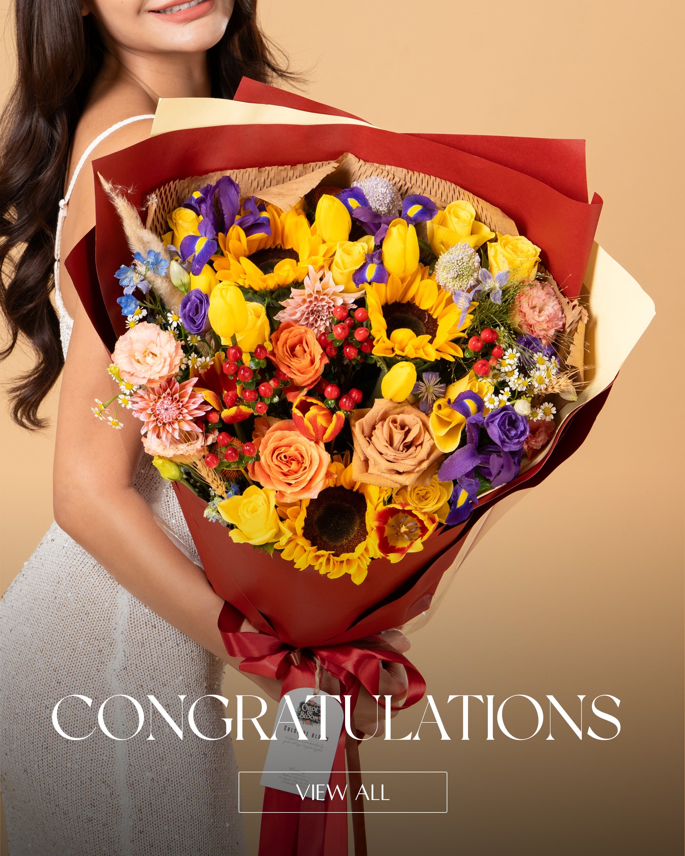 Graduation flower basket – Chloe De Bloom Bild & Inspiration Graduation flower basket – Chloe De Bloom